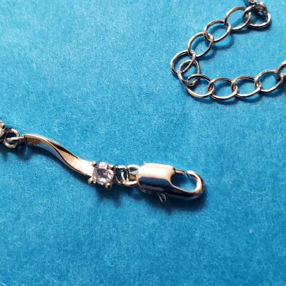 Silver bracelet with Cubic zirconia diamonds - Picture 6 of 8